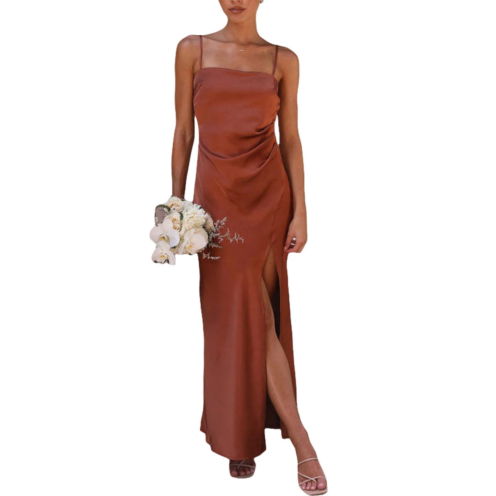 Sleeveless Slim Fit Long Dress for Wedding Guests - Image 2