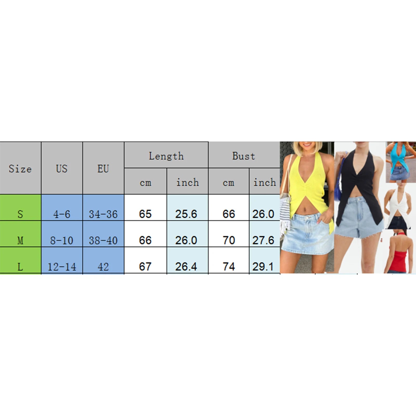 Split Front Halter Top Ribbed Knit Tank Top for Women - Image 8