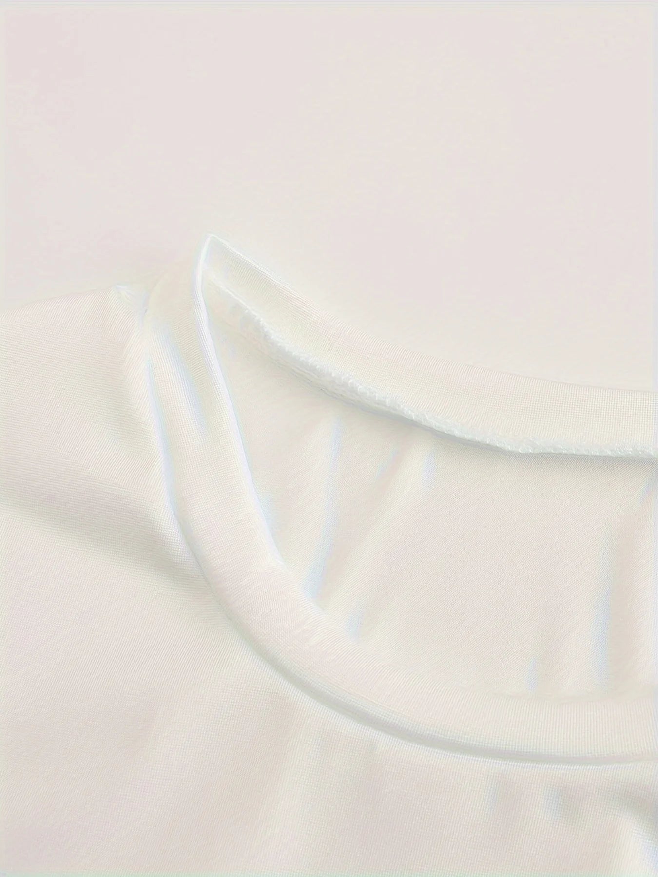 Rose Print White Short Sleeve Tee for Women, Summer Comfy - Image 5