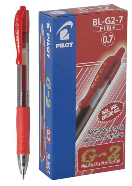 Pilot G2 Metallic Gel Ink Rolling Ball Pens in Gold & Silver - Fine Point -  Pack of 2