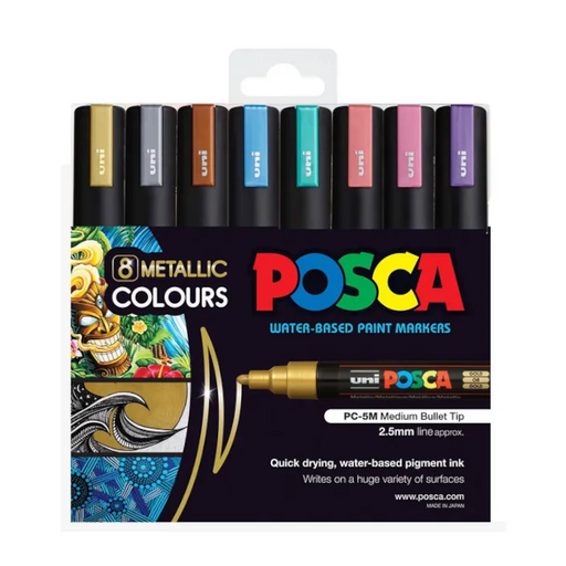 POSCA PC 5M Paint Markers Metallic Assorted 4 Pack — Pulp Addiction