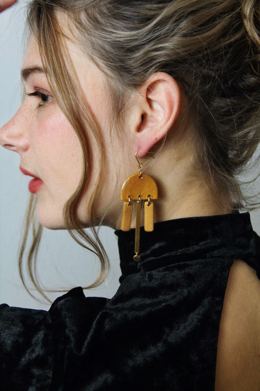 Auden Stella Forward-Facing Hoop Earrings, Green - ShopStyle