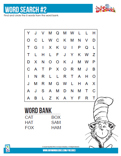 Dr. Seuss Word Search 2