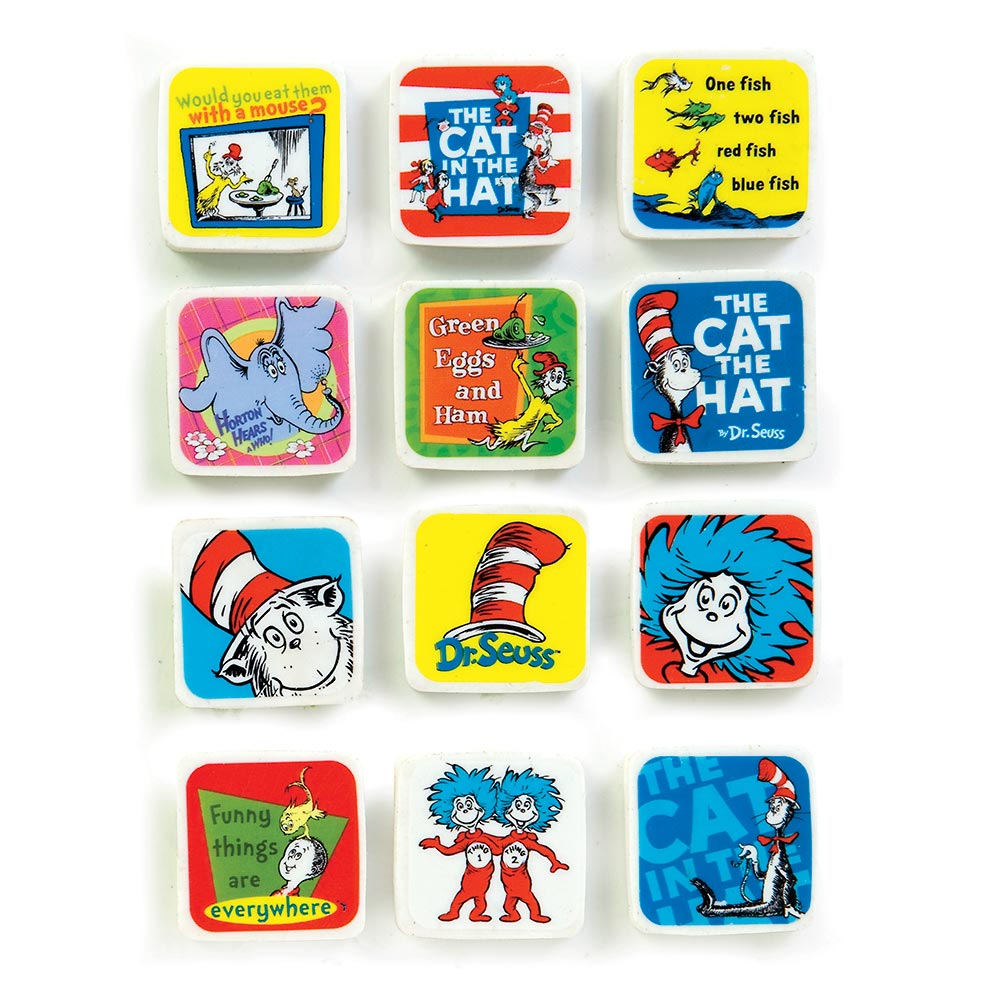  Dr. Seuss Character Erasers 