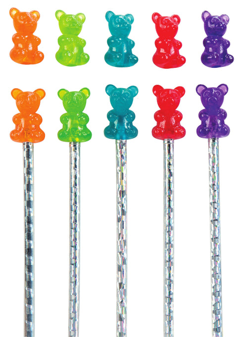  Scented Gummy Bear Pencil Toppers 