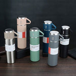 3 Cup Double-Layer Stainless Steel Vacuum Flask Set – Zahra Stores
