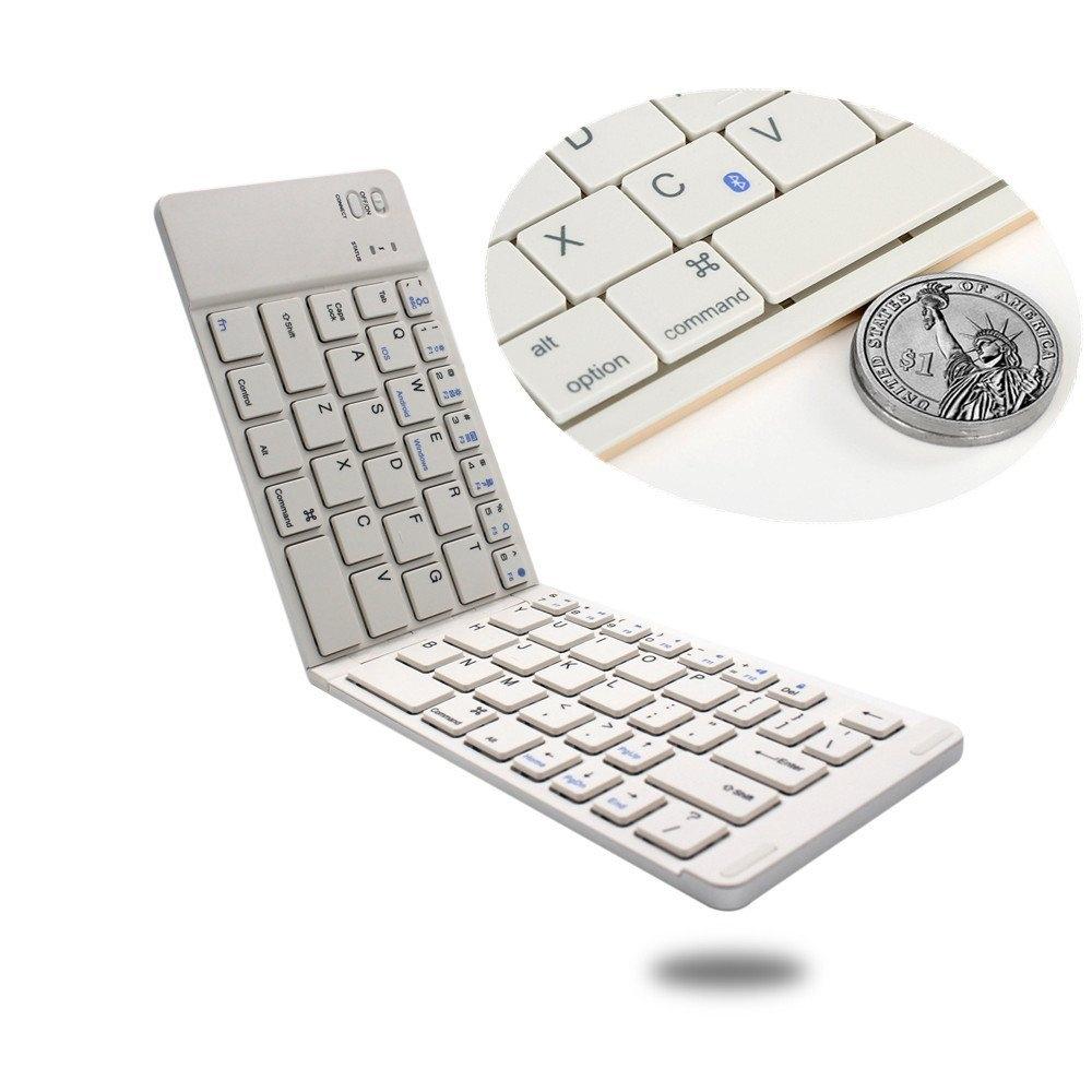 NÖRDIC Foldbart Bluetooth-tastatur 66 taster Hvid