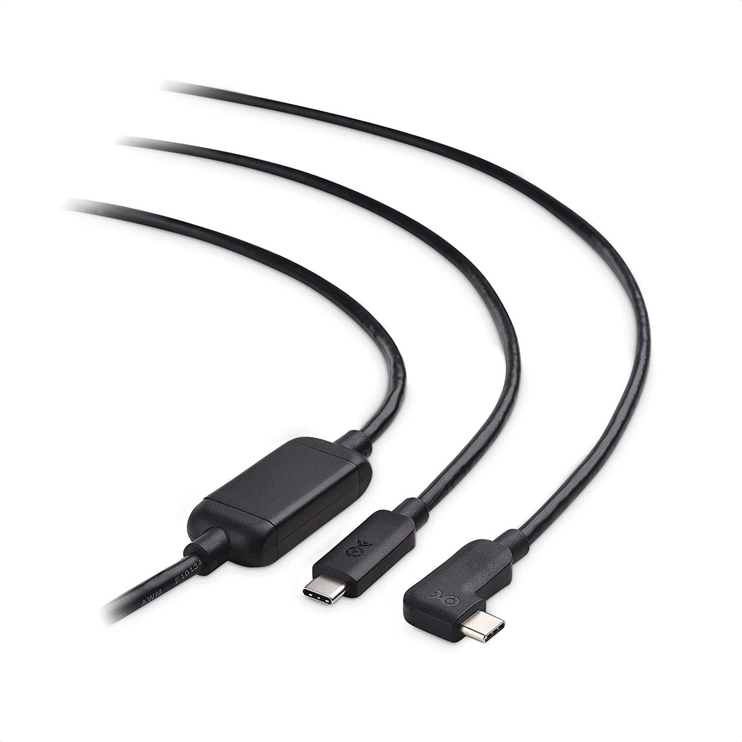 Cable Matters aktivt 75 m USB-C til USB-C VR Link-kabel til Oculus Quest 2 USB3.2 Gen1 5 Gbps 3A Super Speed VR Link-kabel