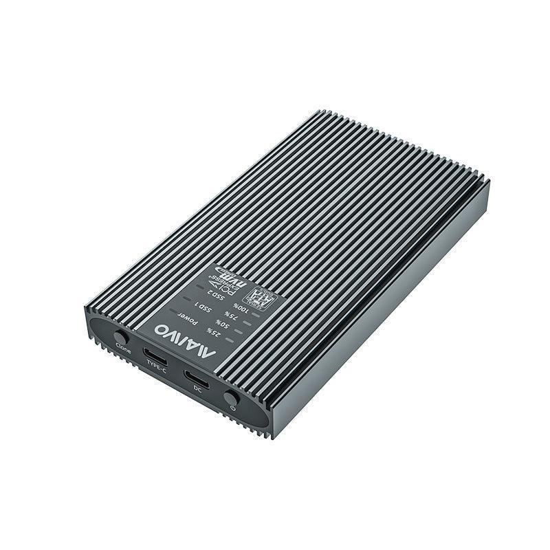 Maiwo Ekstern HDD-klonkabinet M.2 SATA og NVMe SSD USB3.2 10 Gbps 1:1 HDD-klon