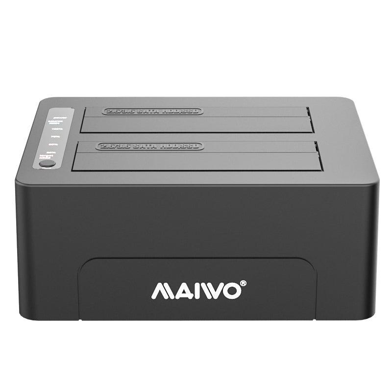 Maiwo K3082C C USB 3.1 GEN2 10Gbps Docking 2x 25 35 SATA-harddisk SSD op til 14TB med understøttelse af UASP støtte SATAIII 6Gbps
