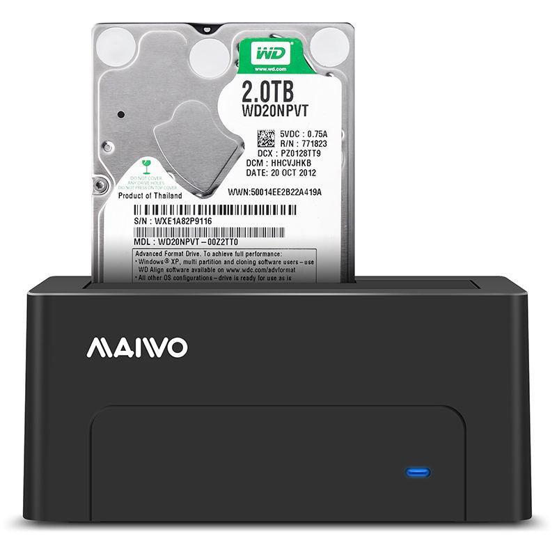 Maiwo K308C C USB 3.1 Gen2 10Gbps dockingstation til 1. 2.5 3.5 SATA-harddisk SSD op til 14TB med understøttelse af UASP støtte SATAIII 6Gbps