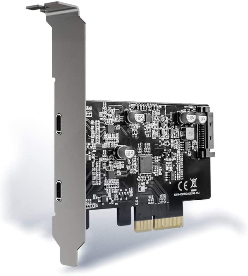 Maiwo KC014 PCI Express x4-kort 2x ekstern USB 3.1 10 Gbps Gen 2 type C