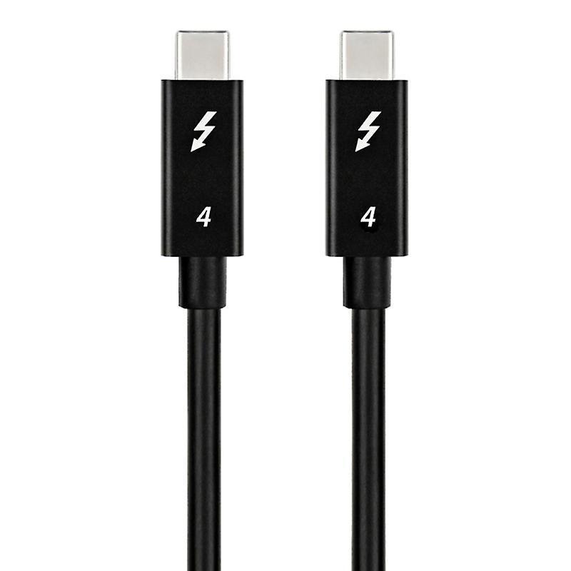 NÖRDIC 25 cm Thunderbolt 4 USB-C kabel 40Gbps 100W opladning 8K video kompatibel med USB 4 og Thunderbolt 3