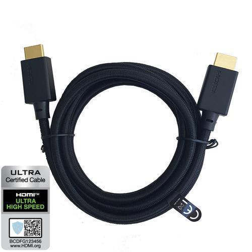 NÖRDIC CERTIFIED CABLES Certificeret 5m Ultra High Speed HDMI 2.1 4K 8K 60Hz 120Hz 48 Gbps Dynamic HDR eARC VRR nylon flettet kabel forgyldt