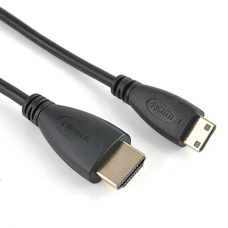 NÖRDIC HDMI til Mini HDMI-kabel 2m High Speed HDMI med Ethernet type A til type C han til mandlige sort