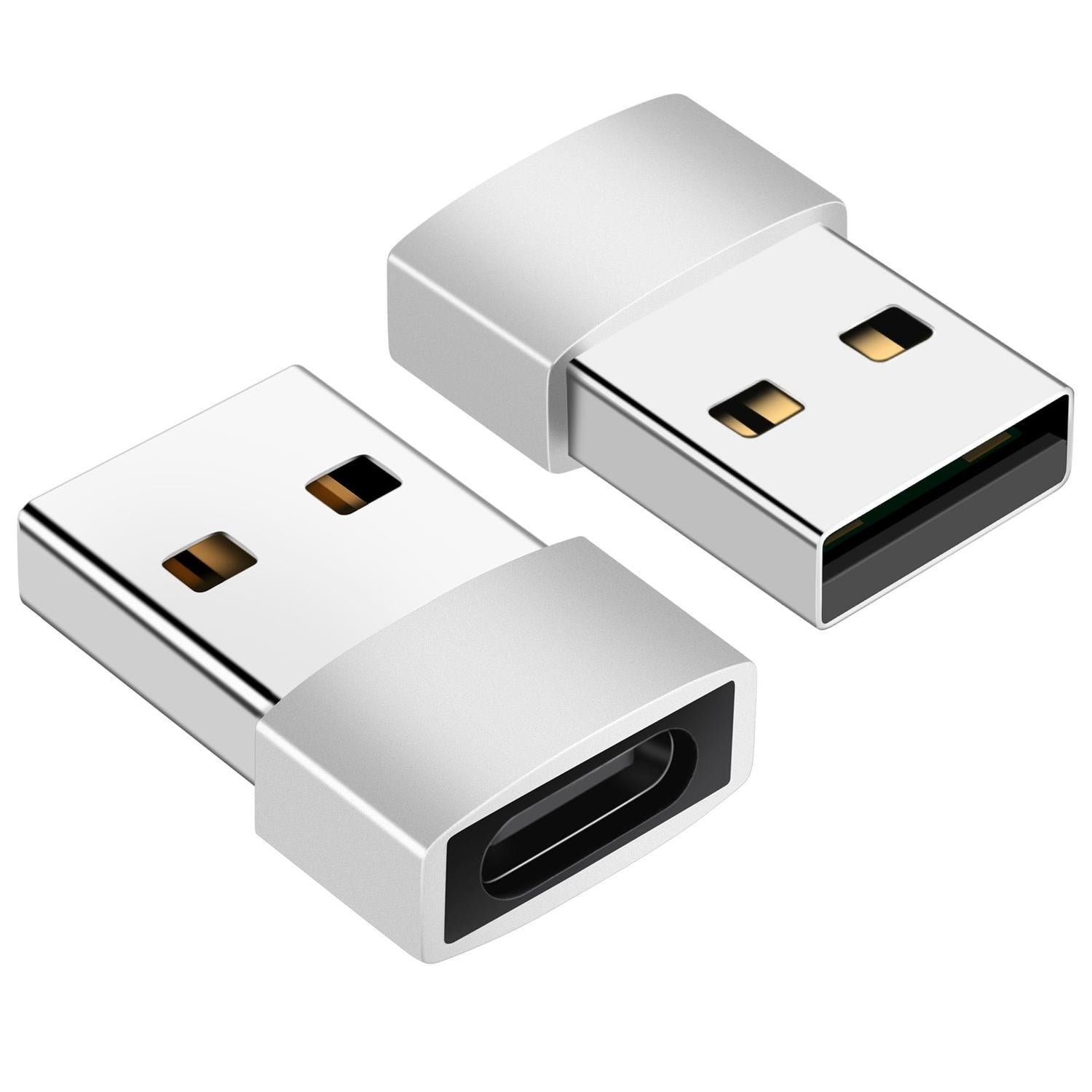 NÖRDIC USB C til OTG USB A Adapter Metal Silver