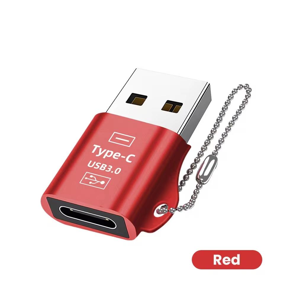 NÖRDIC USB C til OTG USB En mini adapter metal rødt