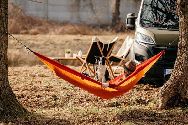 Adventure Hammock Fire used by campers