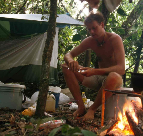 Founder in jungle amazonas hammock