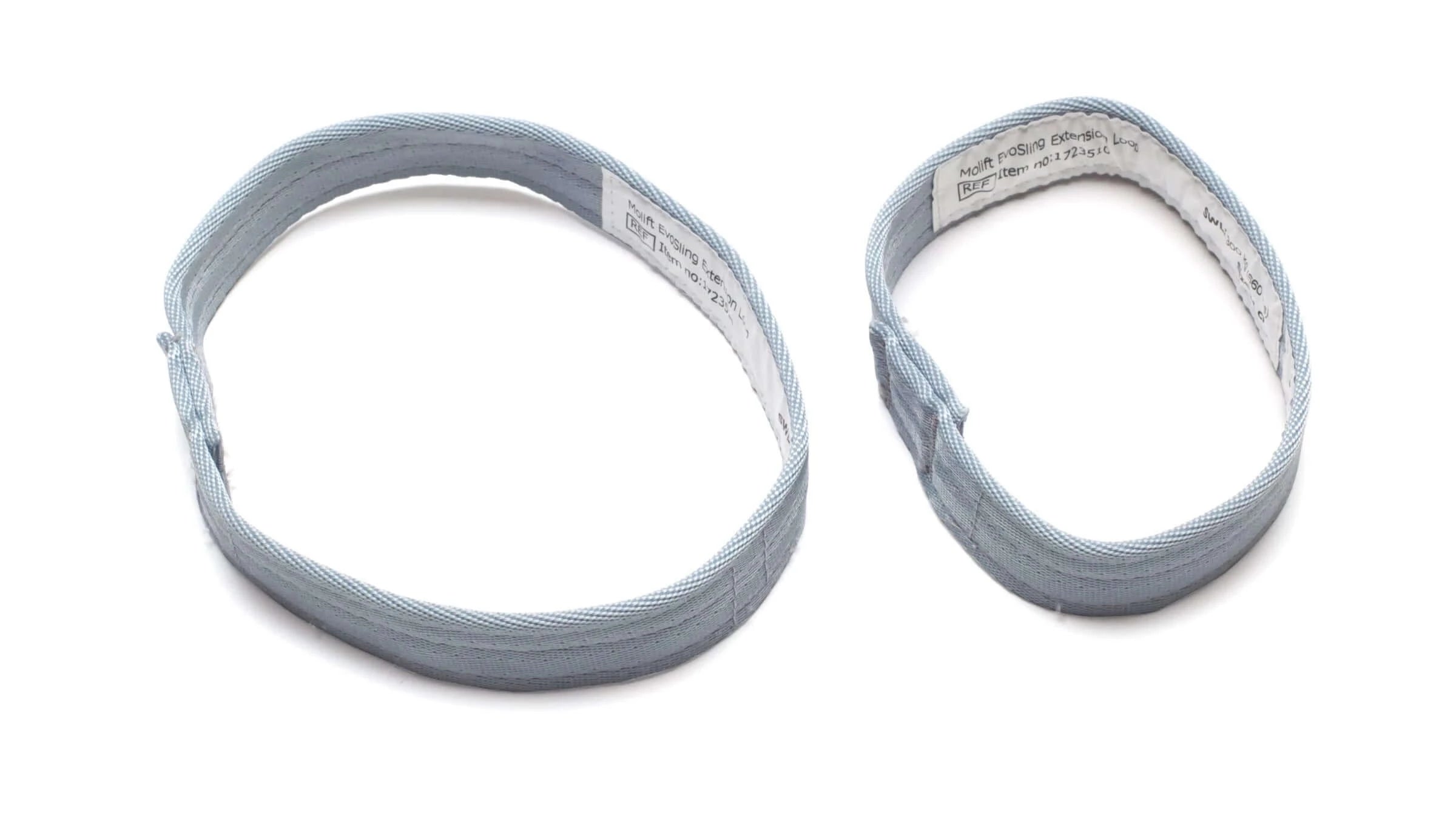 Molift EvoSling Extension loops shown separated from each other with a white background