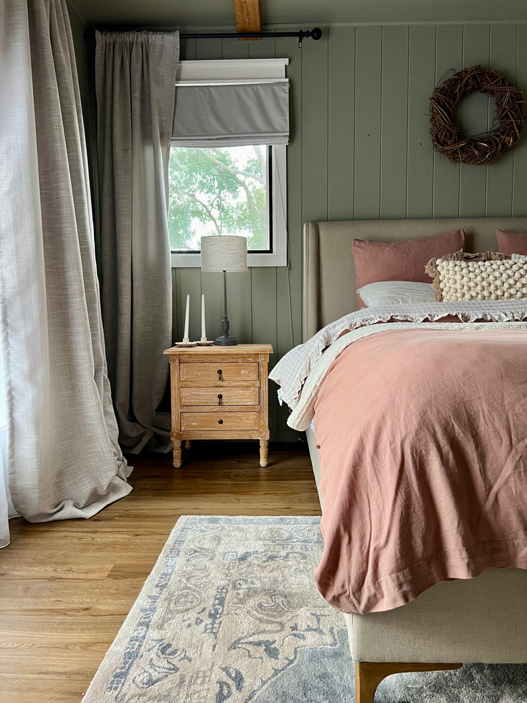 Provincial Farm Touch - add warmth to bedroom with Groover Merth rug