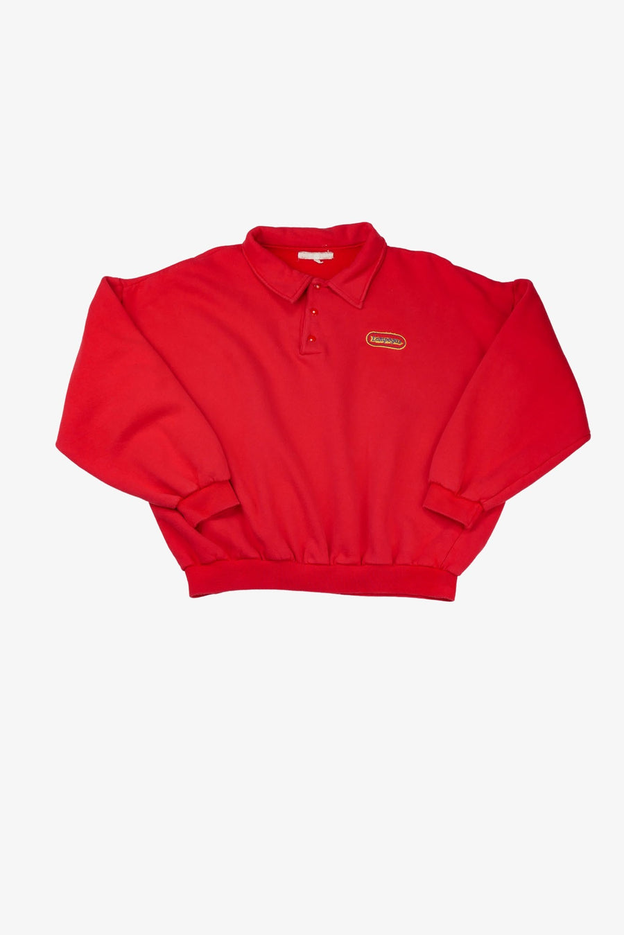 (S) - Sweat col polo rouge