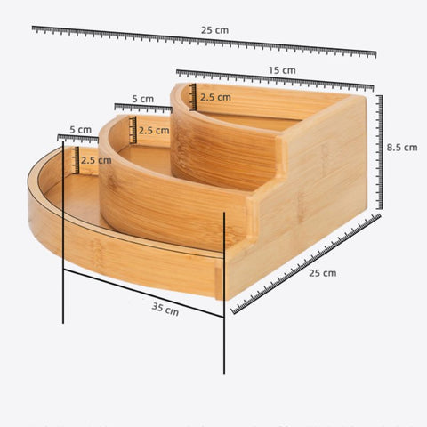 3-Tier Bamboo Kitchen Corner Shelf