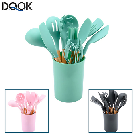 Silicone Kitchenware Cooking Utensils Set Non-stick Cookware - Order Ninja  Shopping