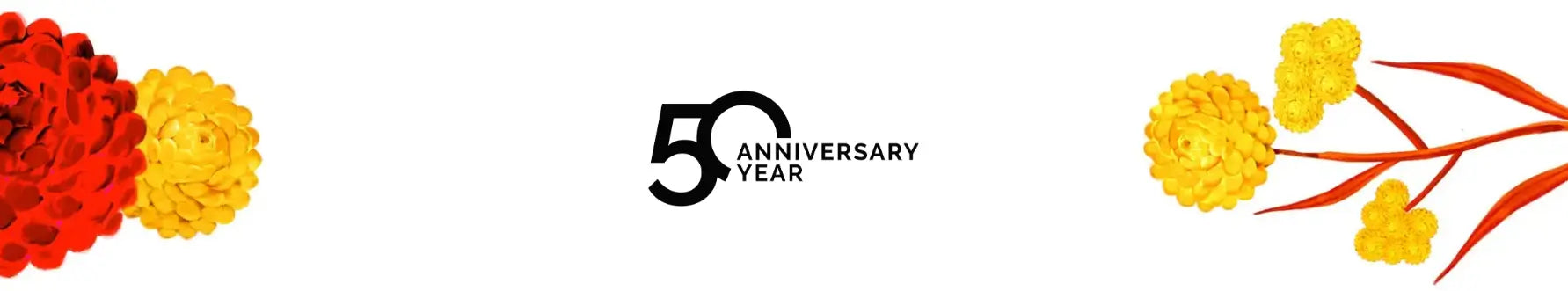 50 years celebration banner