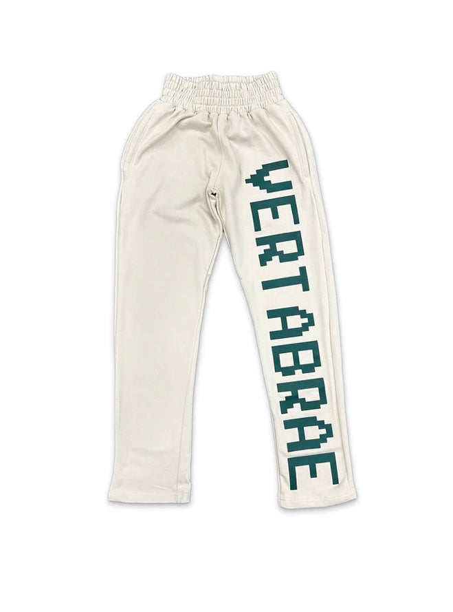 VERTABRAE STRAIGHT SWEATPANTS CREAM/RED