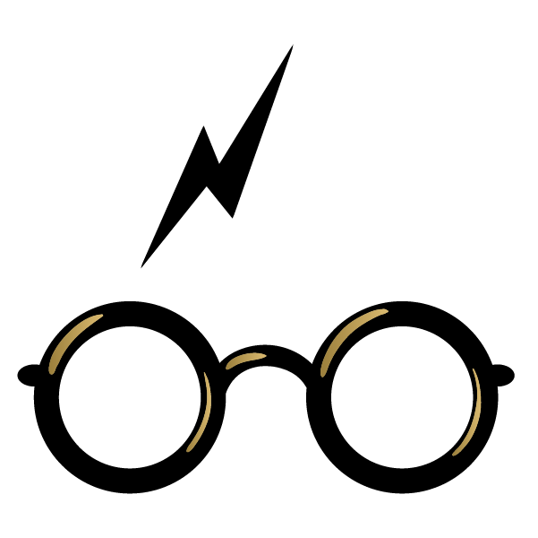 Harry Potter: glasses and bolt (Black & Gold) – Krome Body