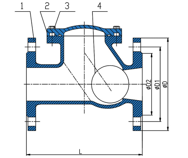 Ball Type Check Valve Drawing