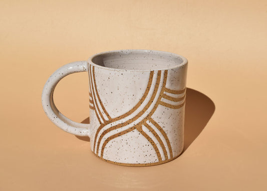 White Speckled Travel Cup – Christi Ahee Ceramics