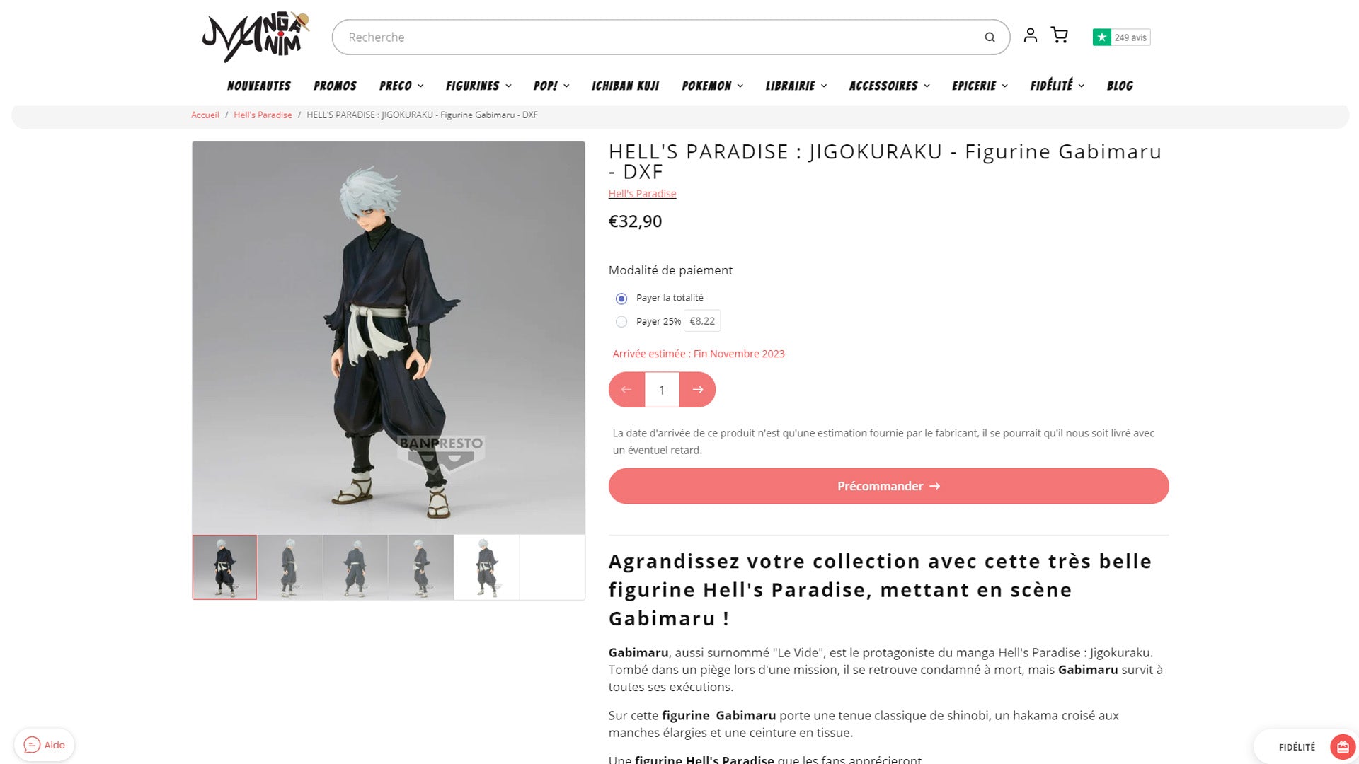 Figurine Gabimaru DXF - Hell's Paradise