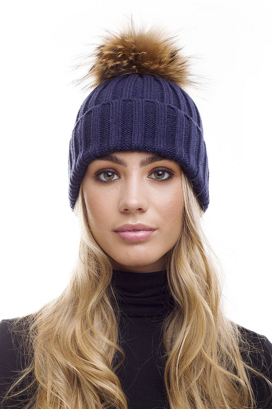 Fenwick Classic Rib Knit Beanie with Pom-Pom - Pure Fishing