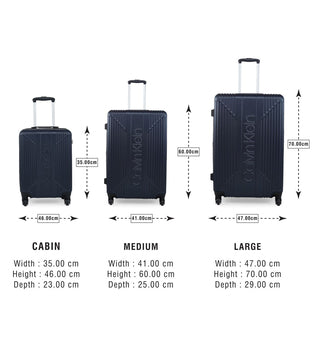 calvin klein luggage size