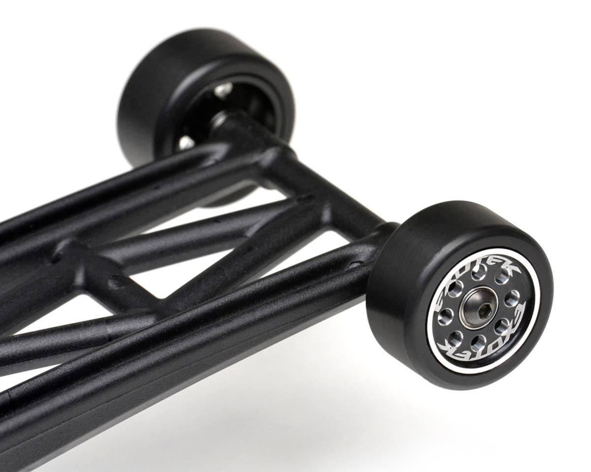 Exotek TLR 22S Drag Aluminum & Delrin Wheelie Wheels (Black) (2)