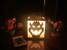 Load image into Gallery viewer, Mario Inspired Lantern- Mario and friends Bowser, Peach, Boo, Mario Color Changing Lantern
