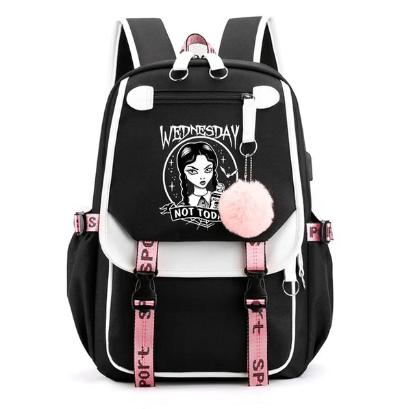 mochila wandinha, mochila da wandinha, mochila wandinha addams, mochila da wandinha addams, mochila escolar wandinha, bolsa escolar da wandinha, bolsa escolar wandinha, mochila da vandinha infantil