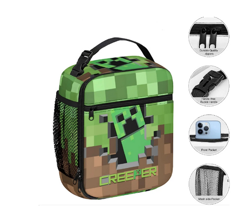 lancheira minecraft, lancheira minecraft sestini, lancheira escolar minecraft, lancheira infantil minecraft, lancheira minecraft creeper, lancheira termica infantil minecraft