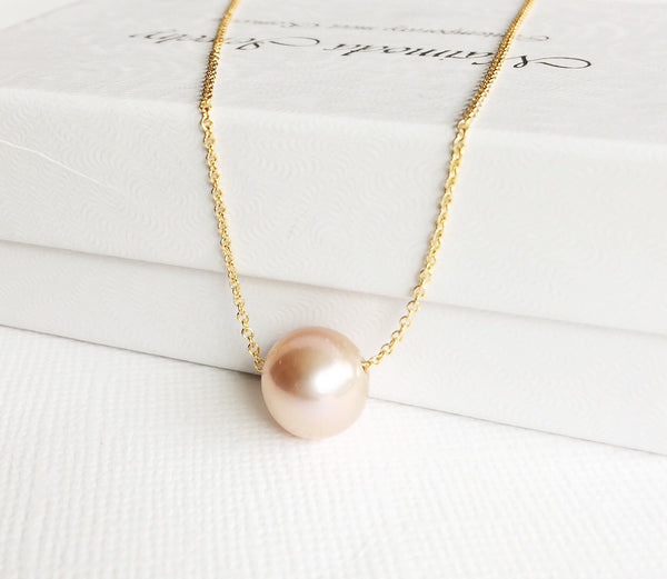 Necklace Kea - Pink Edison pearl (N199) – Maimoda Jewelry