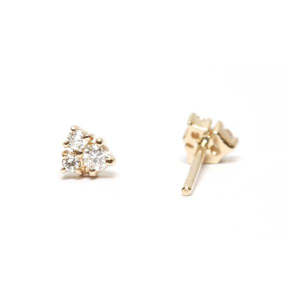 14KT Diamond Cluster Stud Earrings