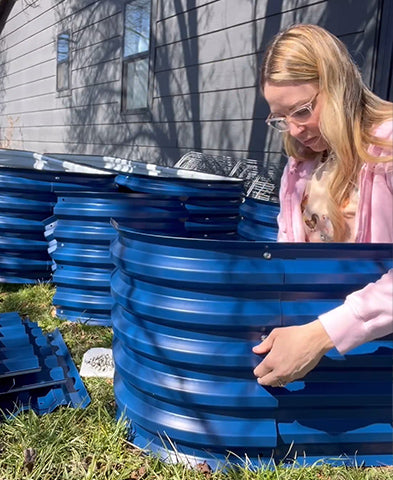 assembling metal raised beds-Vegega