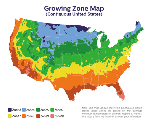 growing zone map