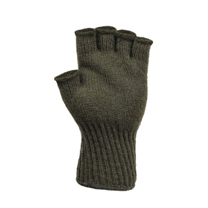 Olive Drab Tactical Fingerless Military Glove Liner Inserts Wool