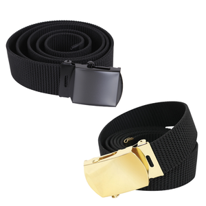 Canvas Web Belt Military Style with Black Buckle and Tip 56 Long Many  Colors (Black) at  Men's Clothing store: Apparel Belts