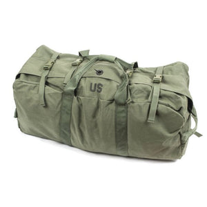 Vintage US ARMY Vietnam War Era Barrack Laundry Duffel Bag Olive Green