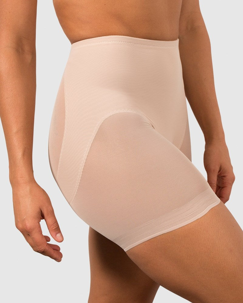 Miraclesuit Shapewear - Tummy Tuck Hi Waist Boy Shorts Warm Beige