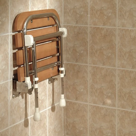 AKW Medicare Wooden Folding Shower Seat