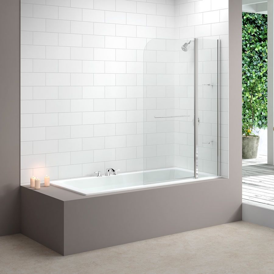 Merlyn 6mm 2 Panel Folding Square Bath Screen - MB3B